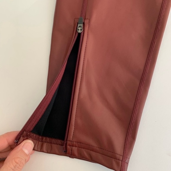 A.L.C. Emile Faux Leather Leggings color burgundy, size 4. - Picture 9 of 13
